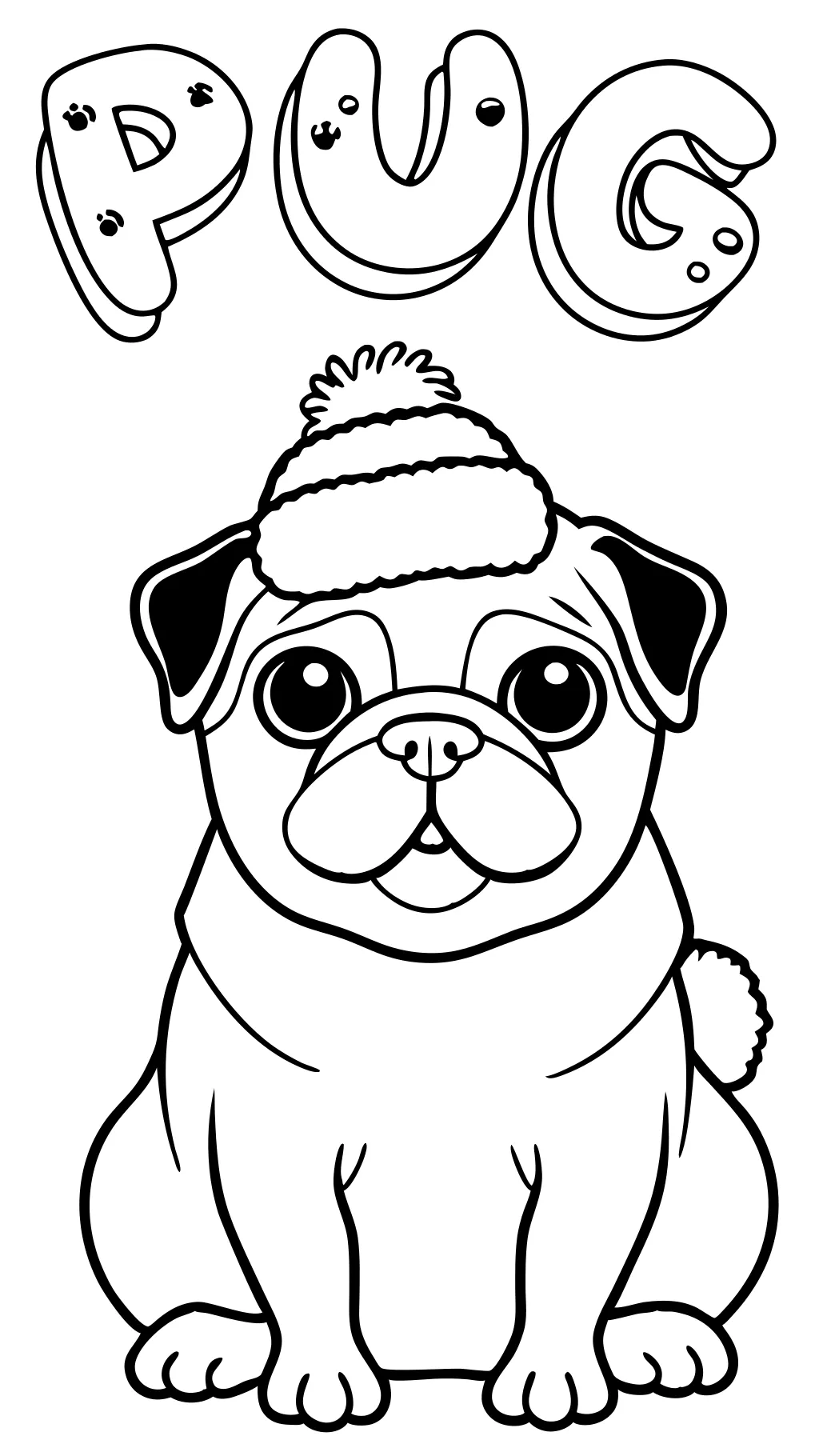 printable pug coloring pages